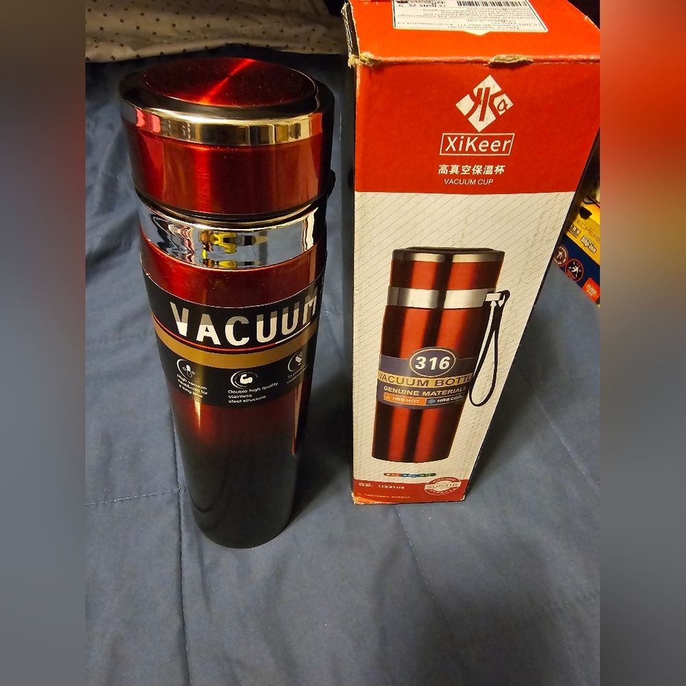 Thermal Water Bottle Keep Cold Hot For Coffee Tea Vacuum Stainless Steel 33oz